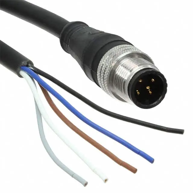 Produktfoto 1 von Molex 120006, 5-polig Sensor-Betätigungselementkabel, M12 Stecker / Anschlusslitze Stecker, Länge 1 m