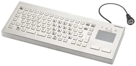 Produktfoto 1 von Siemens 6AV6881-0AU14-0DB0 Tastatur QWERTZ (Deutsch) Verdrahtet Weiß USB 2.0 Standard