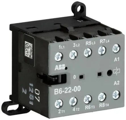 Produktfoto 1 von ABB GJL121 Schütz 24V ac-Spule, 4-polig, 690V / 16 A 24V ac 4 kW 2 Schließer/2 Öffner Steuergerät 0-Hilfskontakte