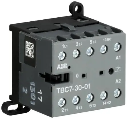 Produktfoto 1 von ABB GJL131 Schütz 17V dc, 32 V dc-Spule, 3-polig, 690V / 20 A 17V, 32 V 5.5 kW 3 Schließer, 1 Öffner Mini-Schütz