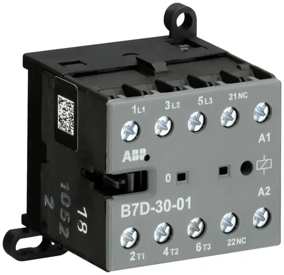 Produktfoto 1 von ABB B Schütz 24 V dc-Spule, 3-polig / 20 A 24 V 5.5 kW 3 Schließer Steuergerät 1-Hilfskontakte