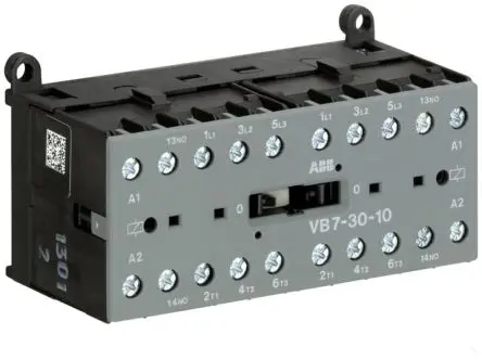 Produktfoto 1 von ABB GJL131 Schütz 24V ac-Spule, 3-polig, 690V / 20 A 24V ac 5.5 kW 4 Schließer Wendeschütz 1-Hilfskontakte