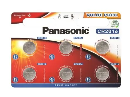 Produktfoto 1 von Panasonic, LiMnO2 Knopfzelle Ø 20 mm, 3 V / 0.08 Ah