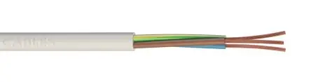 RS PRO 318-Y Netzkabel, 3-adrig Weiß /Ø 9.4 mm Außen-ø , 10 m 70 °C, 300V, 500 V, Polyvinylchlorid