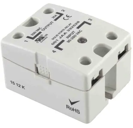 Produktfoto 1 von RS PRO 001 KDA Panel Halbleiterausgang, SPST 280 V eff. 32V dc / 25 A