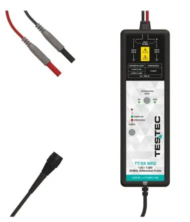 Testec TT-SX 9000 TT-SX 9002 Tastkopf Differential 1:20, 1:200 30MHz 1400V BNC
