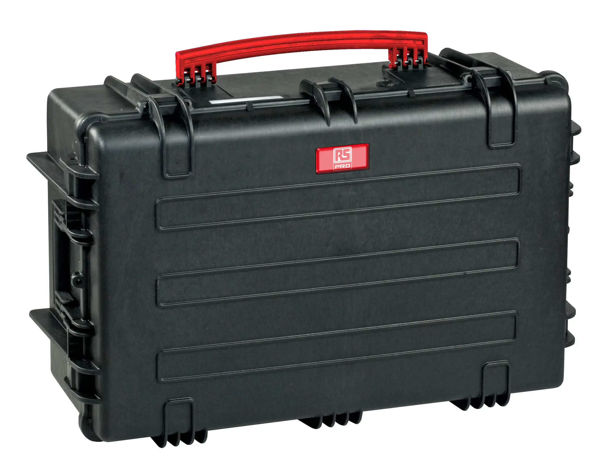 Produktfoto 1 von RS PRO Wasserdicht/Wasserbeständig Polypropylen Polymer, Kunststoff Wasserdicht Wasserdichter Koffer Schwarz mit Rädern