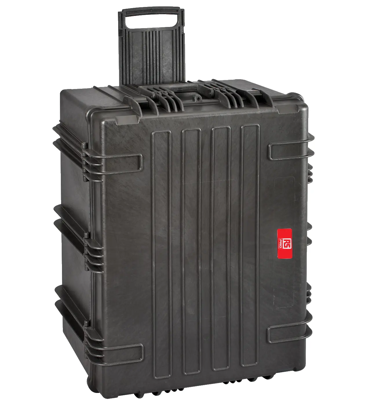 Produktfoto 1 von RS PRO Wasserdicht/Wasserbeständig Polypropylen Kunststoff, Polymer Wasserdicht Wasserdichter Koffer Schwarz mit Rädern