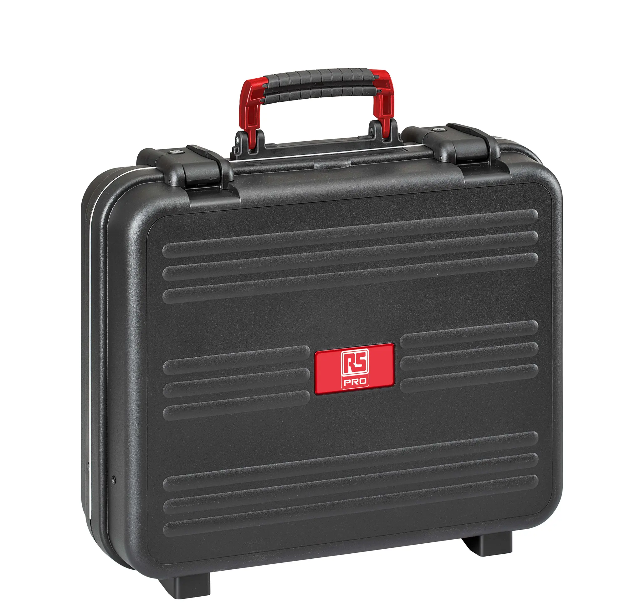 Produktfoto 1 von RS PRO Polypropylen Werkzeugkoffer Schwarz, 2 Schubladen, L. 430 mm B. 320 mm H. 190 mm, 4.6 kg