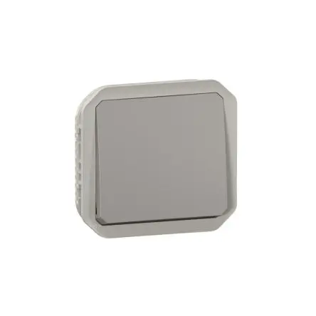 Produktfoto 1 von Legrand Plexo Quadratischer Drucktastenbetätiger Lichtschalter, 1-polig, 1 Wege Grau IP55 10A, Kunststoff