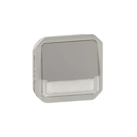 Produktfoto 1 von Legrand Plexo Quadratischer Drucktastenbetätiger Lichtschalter, 1-polig, 1 Wege Grau IP55 10A, Kunststoff