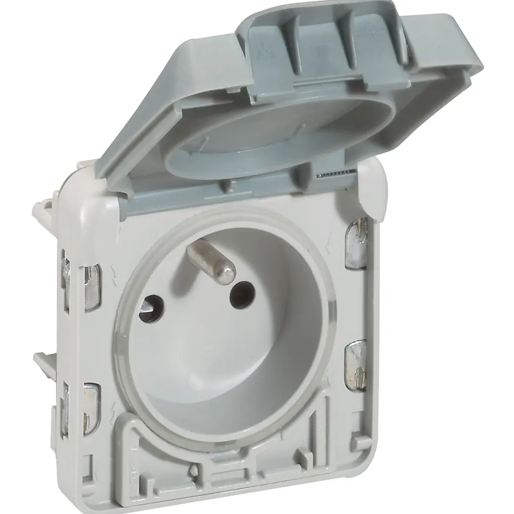 Produktfoto 1 von Legrand Plexo Steckdose NF Grau / 16 A