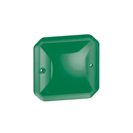 Produktfoto 1 von Legrand Plexo Quadratischer Drucktastenbetätiger Lichtschalter, 1-polig, 1 Wege Grün IP55 10A, Kunststoff