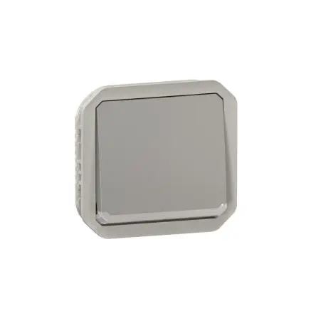 Produktfoto 1 von Legrand Plexo Quadratischer Drucktastenbetätiger Lichtschalter, 1-polig, 1 Wege Grau IP55 10A, Mechanismus: