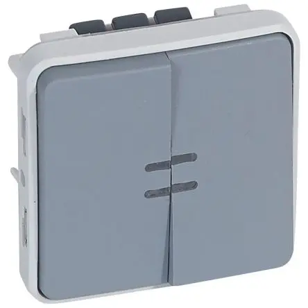 Produktfoto 1 von Legrand Plexo Quadratischer Drucktastenbetätiger Lichtschalter, 1-polig, 1 Wege Grau IP55 10A, Kunststoff