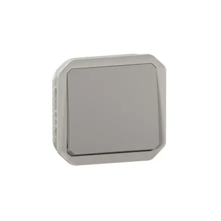 Produktfoto 1 von Legrand Plexo Quadratischer Drucktastenbetätiger Lichtschalter, 1-polig, 1 Wege Grau IP55 10A, Kunststoff