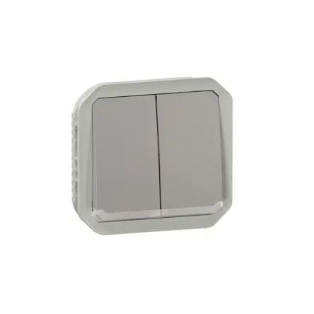 Produktfoto 1 von Legrand Plexo Quadratischer Drucktastenbetätiger Lichtschalter, 1-polig, 1 Wege Grau IP55 10A, Kunststoff