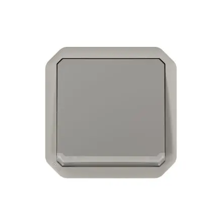 Produktfoto 1 von Legrand Plexo Quadratischer Drucktastenbetätiger Lichtschalter, 1-polig, 1 Wege Grau IP55 10A,
