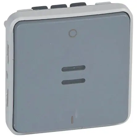 Produktfoto 1 von Legrand Plexo Quadratischer Drucktastenbetätiger Lichtschalter, 1-polig, 1 Wege Grau IP55 10A, Kunststoff