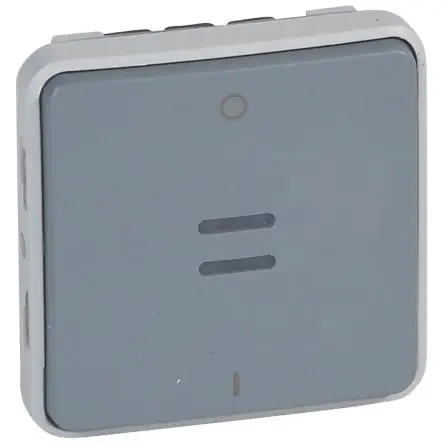 Produktfoto 1 von Legrand Plexo Quadratischer Drucktastenbetätiger Lichtschalter, 1-polig, 1 Wege Grau IP55 10A, Kunststoff