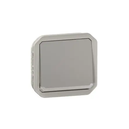 Produktfoto 1 von Legrand Plexo Quadratischer Drucktastenbetätiger Lichtschalter, 1-polig, 1 Wege Grau IP55 10A, Kunststoff