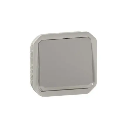 Produktfoto 1 von Legrand Plexo Quadratischer Drucktastenbetätiger Lichtschalter, 1-polig, 1 Wege Grau IP55 10A, Kunststoff
