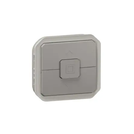 Produktfoto 1 von Legrand Plexo Quadratischer Drucktastenbetätiger Lichtschalter, 1-polig, 1 Wege Grau IP55 10A, Kunststoff