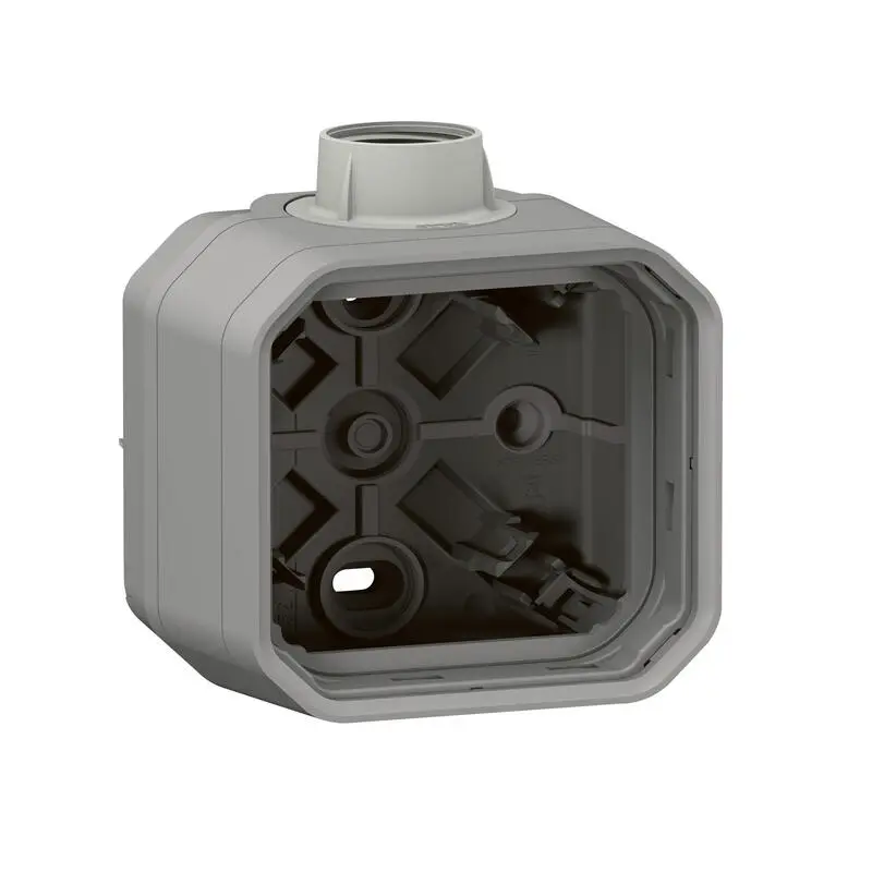 Produktfoto 1 von Legrand Lichtschalterabdeckung Grau Thermoplast 1 Ausbrüche H. 85 mm B. 82 mm