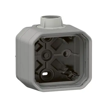 Produktfoto 1 von Legrand Lichtschalterabdeckung Grau Thermoplast 1 Ausbrüche H. 85 mm B. 82mm
