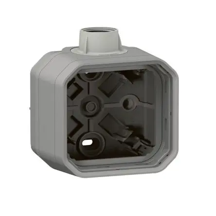 Produktfoto 1 von Legrand Lichtschalterabdeckung Grau Thermoplast 1 Ausbrüche H. 85 mm B. 82mm