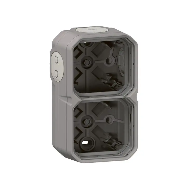 Produktfoto 1 von Legrand Lichtschalterabdeckung Grau Thermoplast 2 Ausbrüche H. 155 mm B. 82 mm