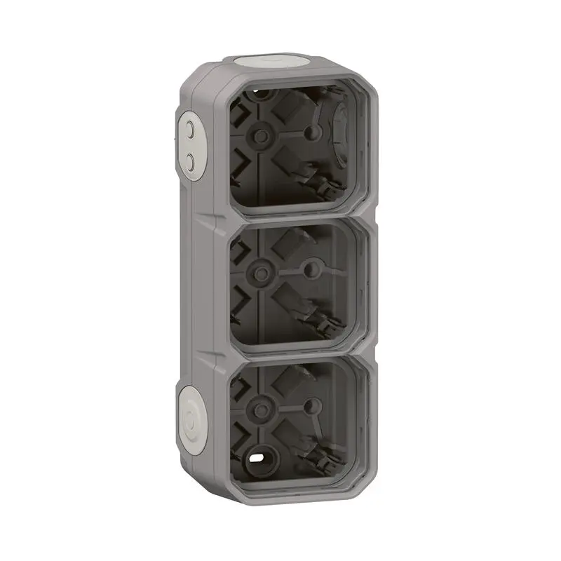 Produktfoto 1 von Legrand Lichtschalterabdeckung Grau Thermoplast 3 Ausbrüche H. 226 mm B. 82 mm