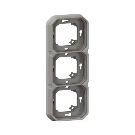 Produktfoto 1 von Legrand Lichtschalterabdeckung Grau Thermoplast 3 Ausbrüche H. 85 mm B. 227mm