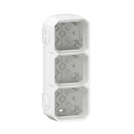 Produktfoto 1 von Legrand Lichtschalterabdeckung Schwarz Thermoplast 3 Ausbrüche H. 226 mm B. 82mm