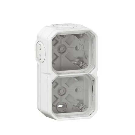 Produktfoto 1 von Legrand Lichtschalterabdeckung Schwarz Thermoplast 2 Ausbrüche H. 155 mm B. 82mm