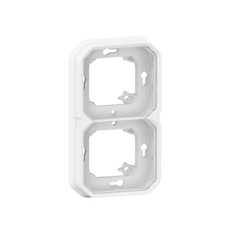 Produktfoto 1 von Legrand Lichtschalterabdeckung Schwarz Thermoplast 2 Ausbrüche H. 85 mm B. 156 mm