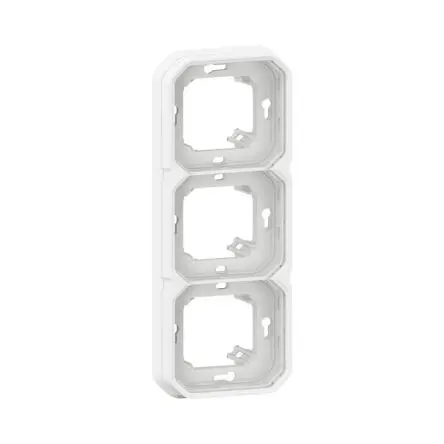 Produktfoto 1 von Legrand Lichtschalterabdeckung Schwarz Thermoplast 3 Ausbrüche H. 85 mm B. 227mm