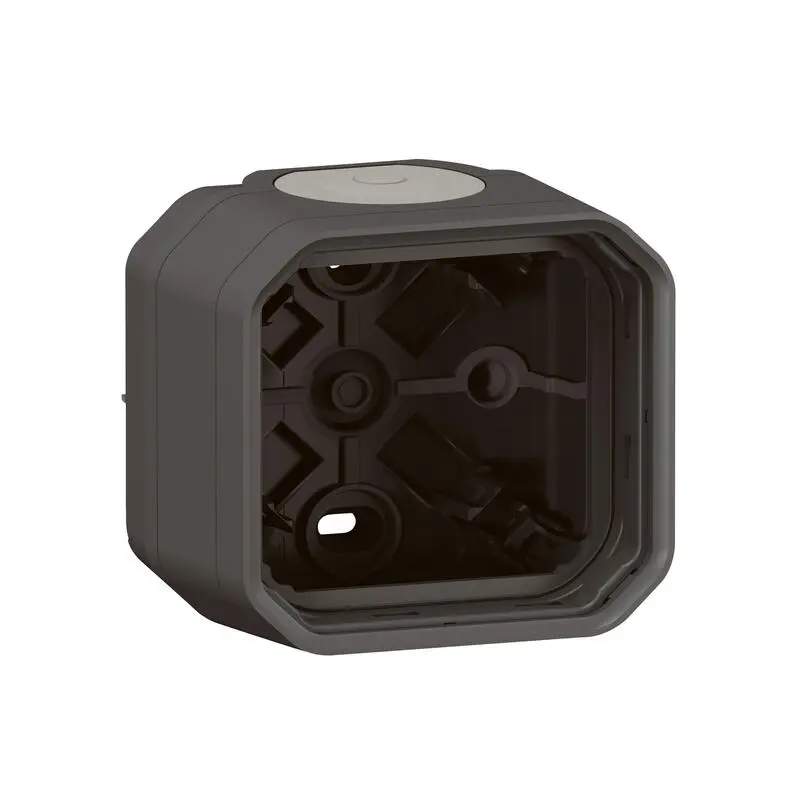 Produktfoto 1 von Legrand Lichtschalterabdeckung Schwarz, Grau Thermoplast 1 Ausbrüche H. 82 mm B. 82 mm