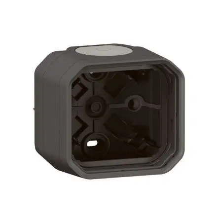Produktfoto 1 von Legrand Lichtschalterabdeckung Schwarz, Grau Thermoplast 1 Ausbrüche H. 82 mm B. 82mm