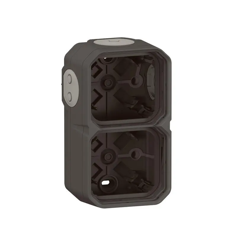 Produktfoto 1 von Legrand Lichtschalterabdeckung Grau, Schwarz Thermoplast 2 Ausbrüche H. 155 mm B. 82 mm
