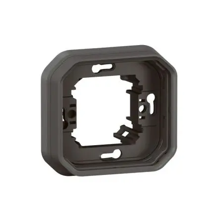 Produktfoto 1 von Legrand Lichtschalterabdeckung Schwarz, Grau Thermoplast 1 Ausbrüche H. 85 mm B. 85mm