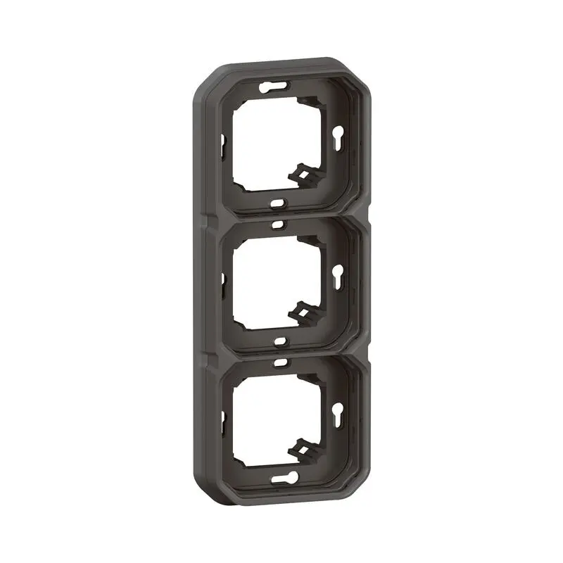 Produktfoto 1 von Legrand Lichtschalterabdeckung Anthrazit Thermoplast 3 Ausbrüche H. 85 mm B. 227 mm