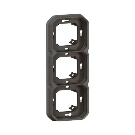 Produktfoto 1 von Legrand Lichtschalterabdeckung Anthrazit Thermoplast 3 Ausbrüche H. 85 mm B. 227mm