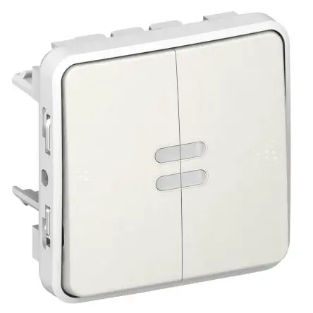 Produktfoto 1 von Legrand Plexo Quadratischer Drucktastenbetätiger Lichtschalter, 1-polig, 1 Wege Schwarz IP55 10A, Kunststoff