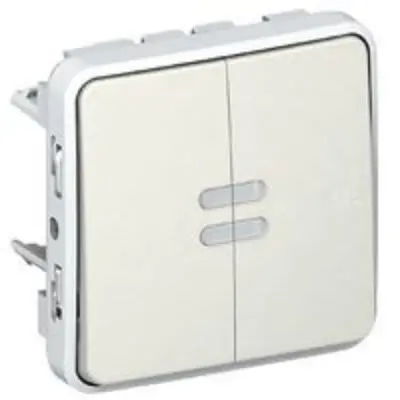 Produktfoto 1 von Legrand Plexo Quadratischer Drucktastenbetätiger Lichtschalter, 1-polig, 1 Wege Schwarz IP55 10A, Kunststoff