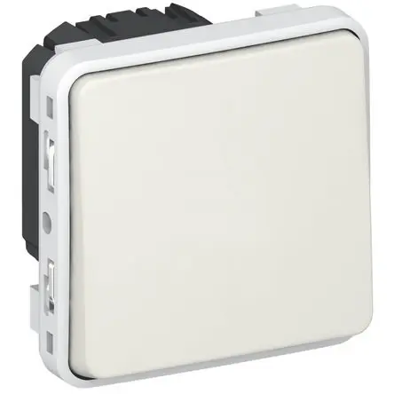 Produktfoto 1 von Legrand Plexo Quadratischer Drucktastenbetätiger Lichtschalter, 1-polig, 1 Wege Schwarz IP55 10A, Kunststoff