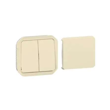 Produktfoto 1 von Legrand Quadratischer Drucktastenbetätiger Lichtschalter, 1-polig, 1 Wege Beige IP55 10A, Kunststoff