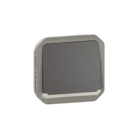 Produktfoto 1 von Legrand Quadratischer Drucktastenbetätiger Lichtschalter, 1-polig, 1 Wege Grau IP55 10A, Kunststoff