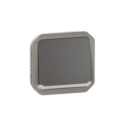 Produktfoto 1 von Legrand Quadratischer Drucktastenbetätiger Lichtschalter, 1-polig, 1 Wege Grau IP55 10A, Kunststoff