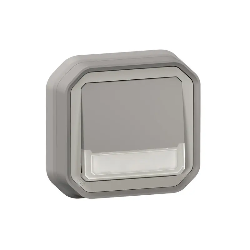 Produktfoto 1 von Legrand Quadratischer Drucktastenbetätiger Lichtschalter, 1-polig, 1 Wege Grau IP55 10 A, Mechanismus: Polycarbonat,